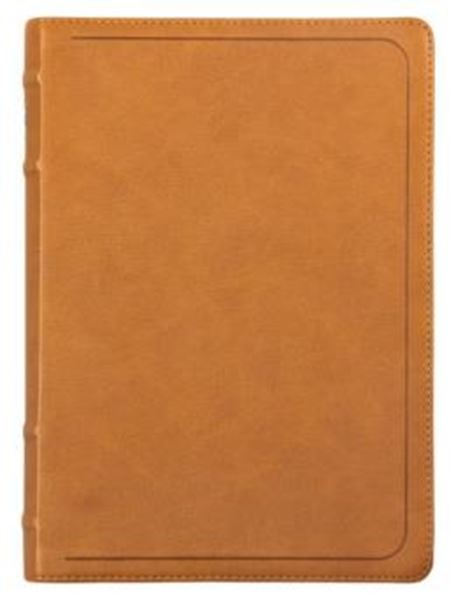 Picture of BIBLIA ACF COM REFERENCIAS CRUZADAS E PALAVRAS DE JESUS EM AZUL, COURO-SOFT MOSTARDA, LETRA GRANDE, LEITURA PERFEITA