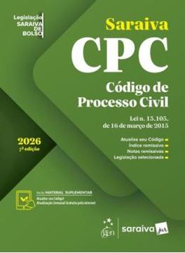 Imagem de CODIGO DE PROCESSO CIVIL - LEGISLACAO SARAIVA DE BOLSO - 7ª ED.