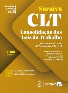 Imagem de COLECAO LEGISLACAO SARAIVA DE BOLSO - SARAIVA - CLT - CONSOLIDACAO DAS LEIS DO TRABALHO  - 16ª ED 2026