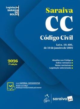 Imagem de CODIGO CIVIL - LEGISLACAO SARAIVA DE BOLSO - 7ª EDICAO 2026