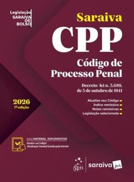 Imagem de CODIGO DE PROCESSO PENAL - LEGISLACAO SARAIVA DE BOLSO - 7? EDICAO 2026