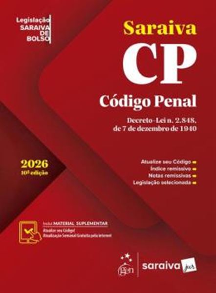 Picture of COLECAO LEGISLACAO SARAIVA DE BOLSO - SARAIVA - CP - CODIGO PENAL - 10ª  ED 2026