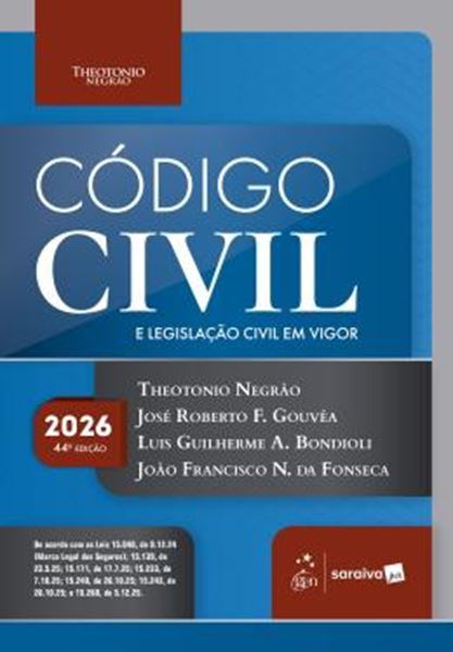 Picture of CODIGO CIVIL E LEGISLACAO CIVIL EM VIGOR - 44? EDICAO 2026