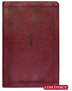Imagem de BIBLIA LETRA GIGANTE NAA - VINHO C/INDICE - MAPAS MENTAIS