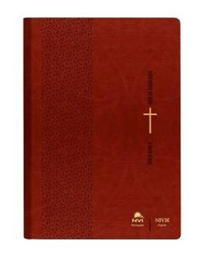 Imagem de BIBLIA NVI PORTUGUES/INGLES - CAPA LUXO - MARROM