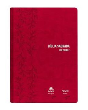 Imagem de BIBLIA NVI PORTUGUES/INGLES - CAPA LUXO - ROSA - 2ª ED