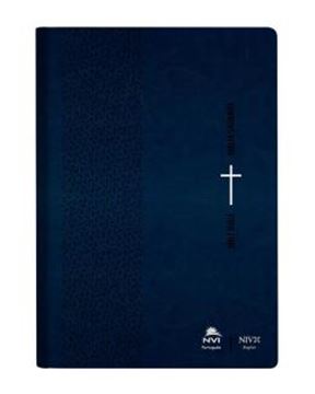 Imagem de BIBLIA NVI PORTUGUES/INGLES - CAPA LUXO - AZUL - 2ª ED