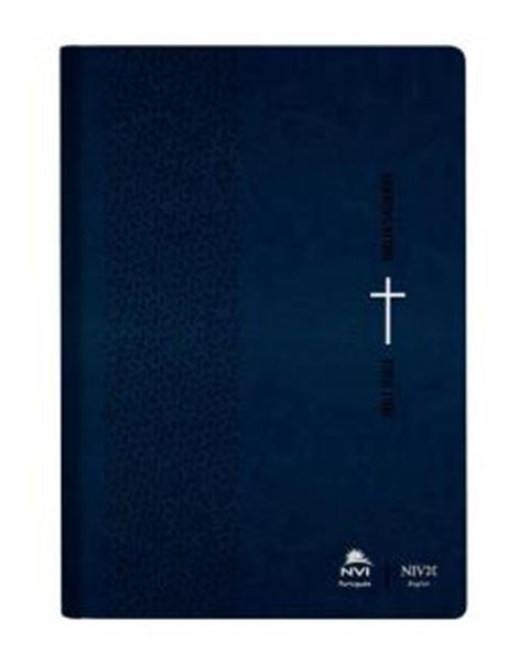 Picture of BIBLIA NVI PORTUGUES/INGLES - CAPA LUXO - AZUL - 2ª ED