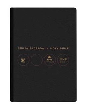 Imagem de BIBLIA NVI PORTUGUES/INGLES - CAPA LUXO - PRETA - 2ª ED