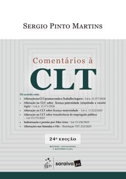 Imagem de COMENTARIOS A CLT - 24? EDICAO 2026