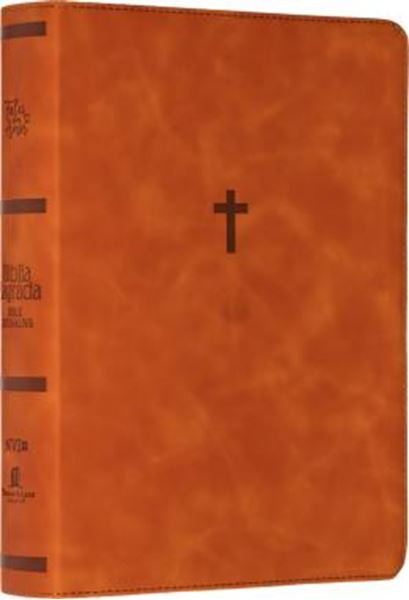 Picture of BIBLIA NVI - BIBLE JOURNALING - COM ESPACO PARA ANOTACOES - CAPA LUXO MARROM - MARMORIZADO, CRUZ, LEITURA PERFEITA - FALEI COM AMOR