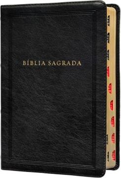 Imagem de BIBLIA SAGRADA KING JAMES CLASSICA - LETRA GRANDE - CAPA LUXO PRETA - ARABESCOS - PALAVRAS DE JESUS EM AZUL - INDICE DE DEDO - LEITURA PERFEITA - COM INTRODUCAO AOS LIVROS BIBLICOS