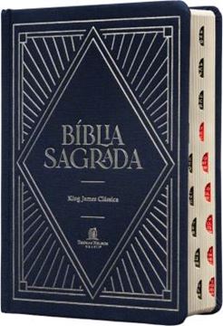 Imagem de BIBLIA SAGRADA KING JAMES CLASSICA - LETRA GRANDE - TECIDO SOBRE CAPA DURA MARINHO - LUZES - PALAVRAS DE JESUS EM AZUL - INDICE DE DEDO - LEITURA PERFEITA - COM INTRODUCAO AOS LIVROS BIBLICOS